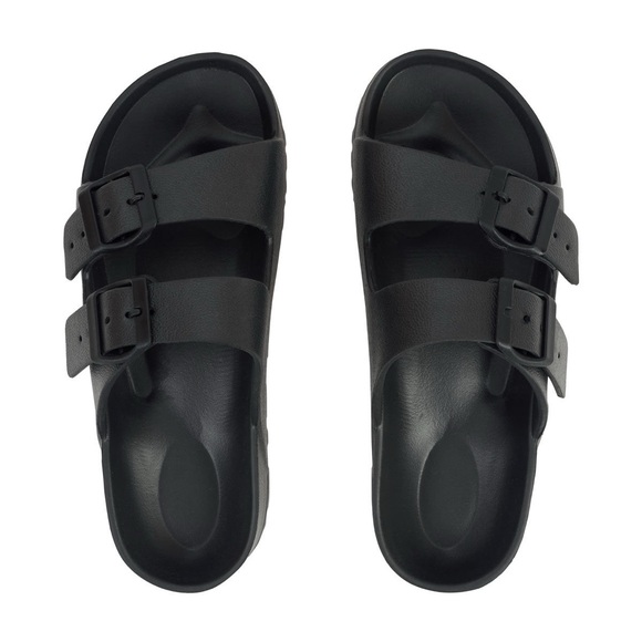 Shoes - Black Double Strap Sandals many sizes